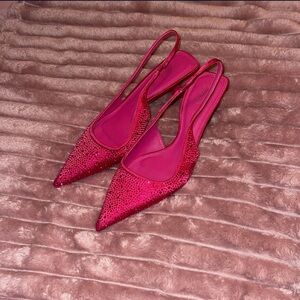 Pink Rhinestone Heels Size 8